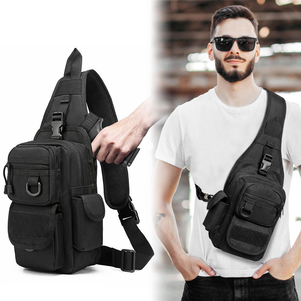 Edc Concealed Carry Sling Bag - Sac de transport pour pistolet tactique,