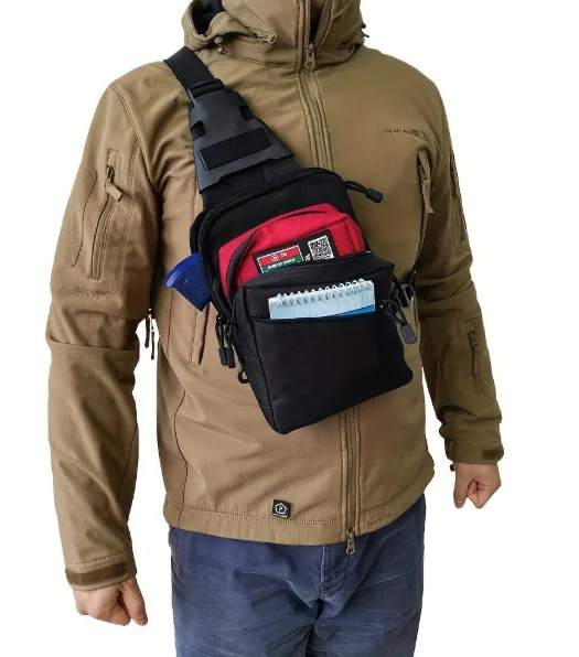 Edc Concealed Carry Sling Bag - Sac à bandoulière tactique pour port