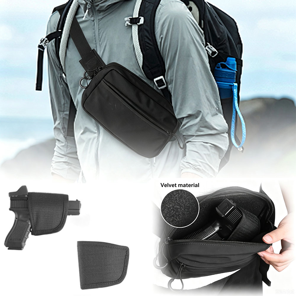 Edc Carry Bag For Pistol - Sac banane tactique dissimulé avec étui