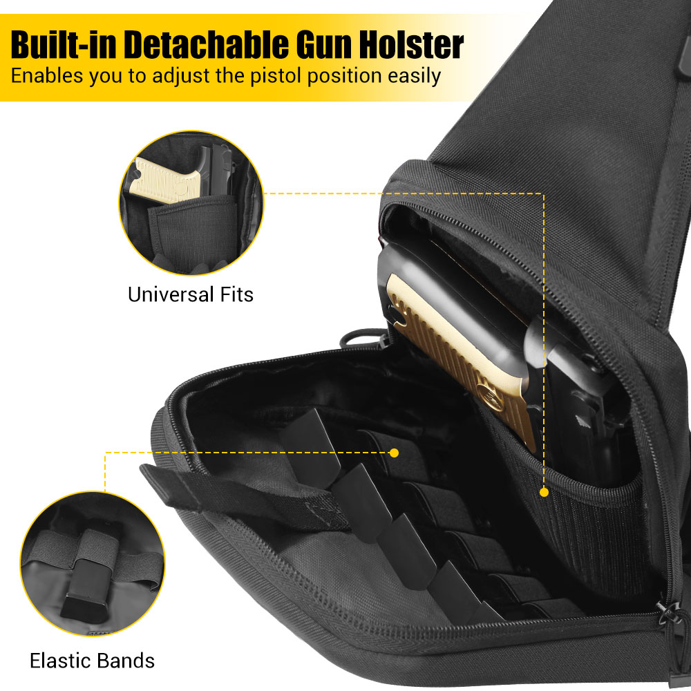 Sac tactique pour pistolet, ét - Edc Concealed Carry Sling Bag avis et prix