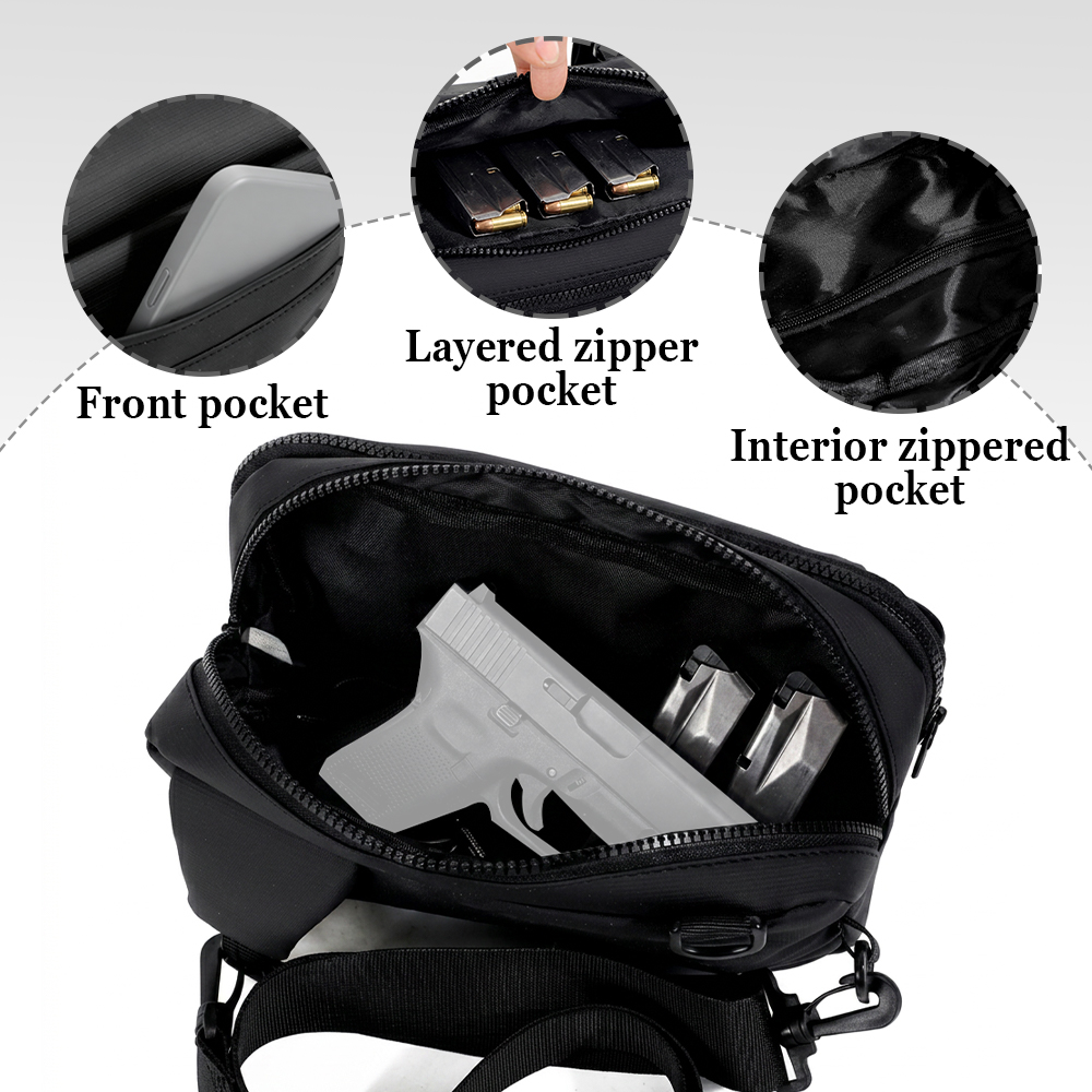 Sac tactique pour pistolet, sa - Edc Concealed Carry Sling Bag avis et prix