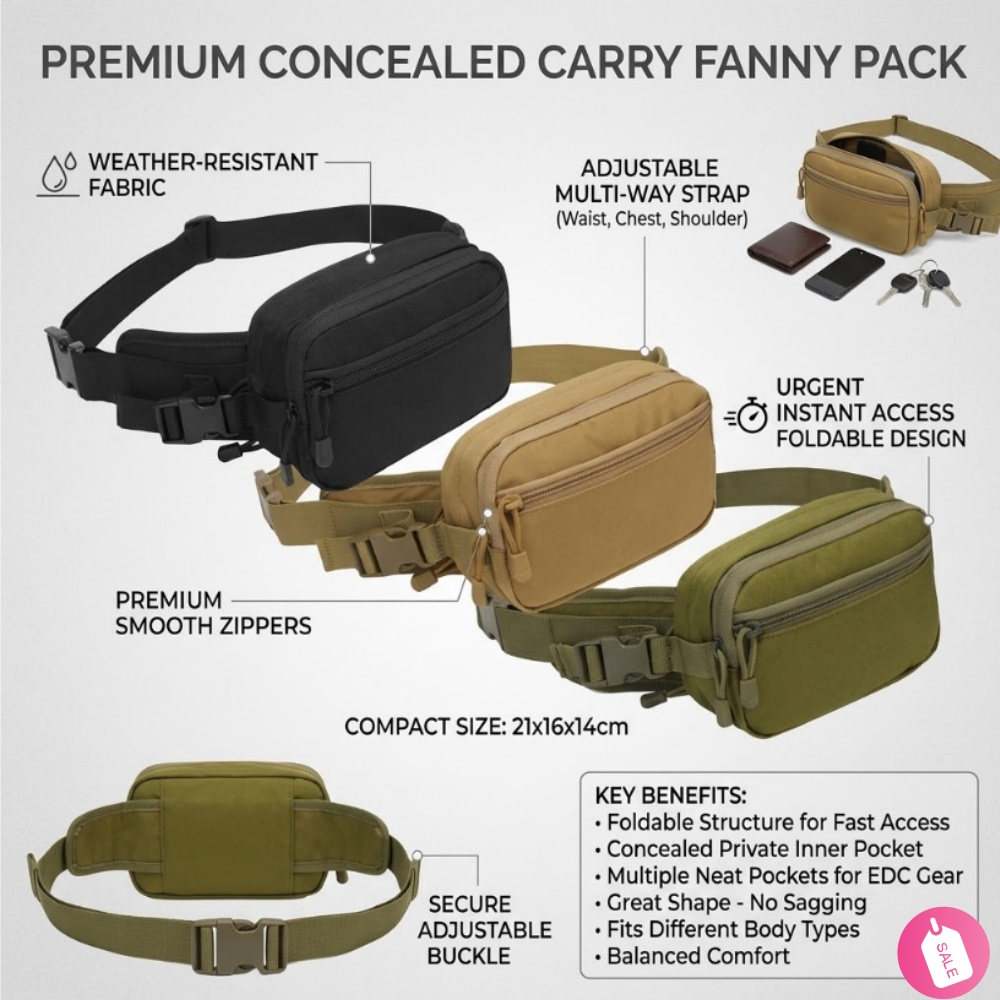 Sac banane tactique pour homme - Edc Concealed Carry Fanny Pack avis et prix