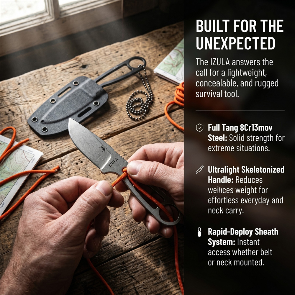 Couteau de survie à lame fixe  - Edc Carry Fixed Blade Knife avis et prix