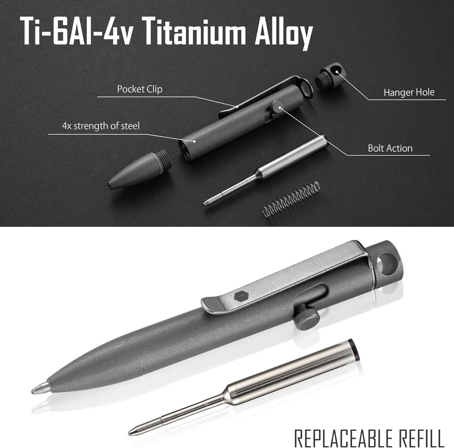 Stylo à bille KeyUnity KP05SW  - Edc Carry Clip avis et prix