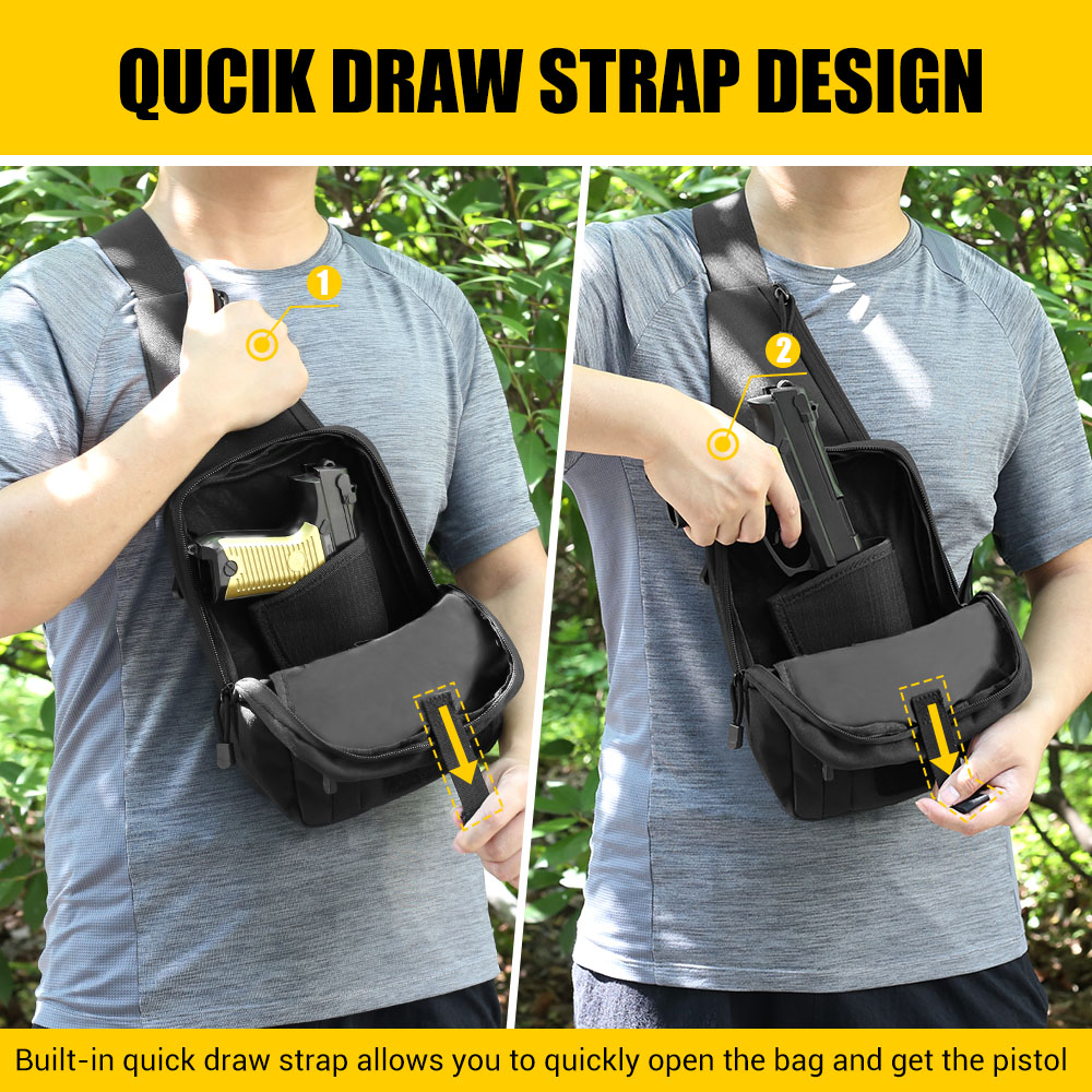 Sac tactique pour pistolet, ét - Edc Concealed Carry Sling Bag avis et prix