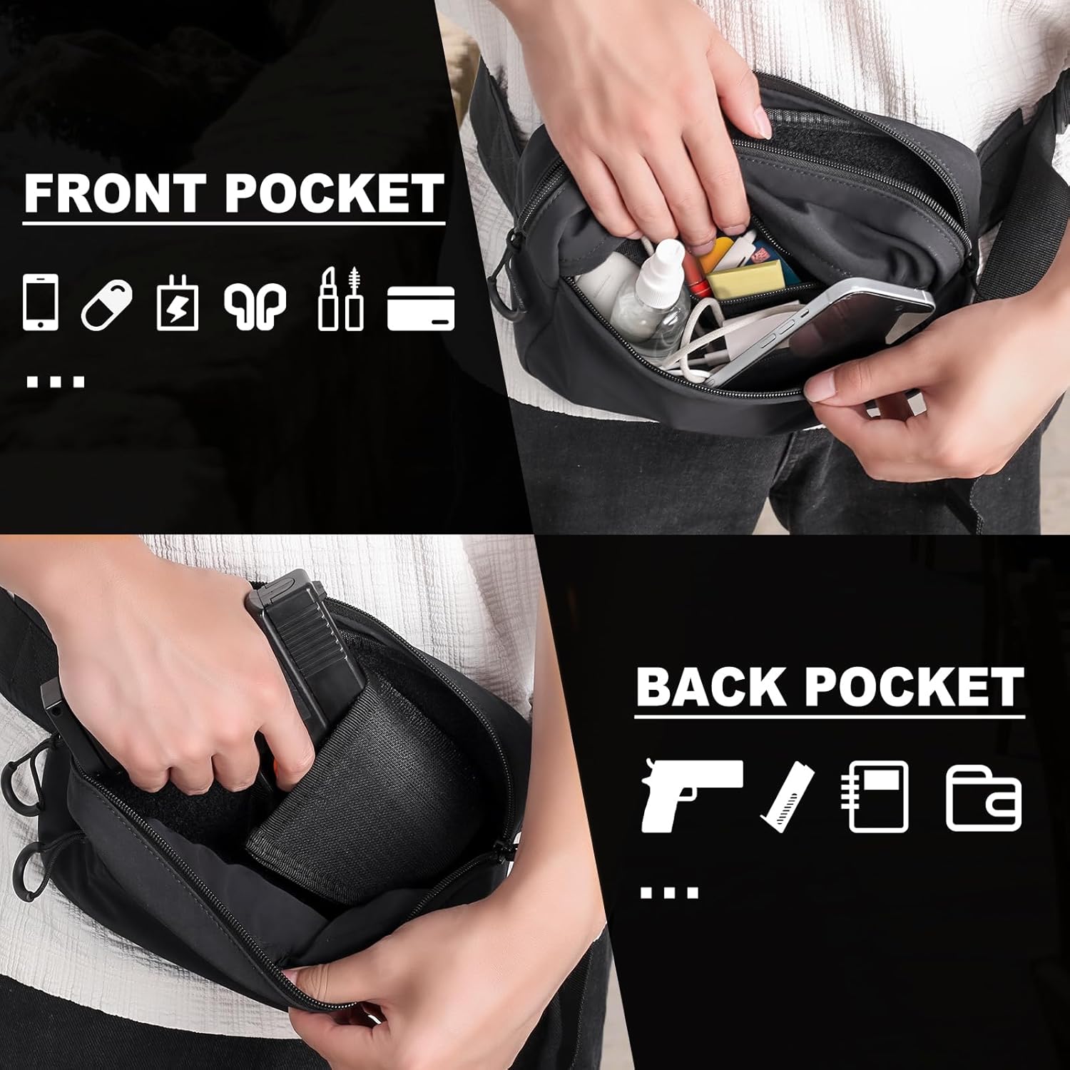 Sac banane tactique avec étui, - Edc Carry Bag For Pistol avis et prix